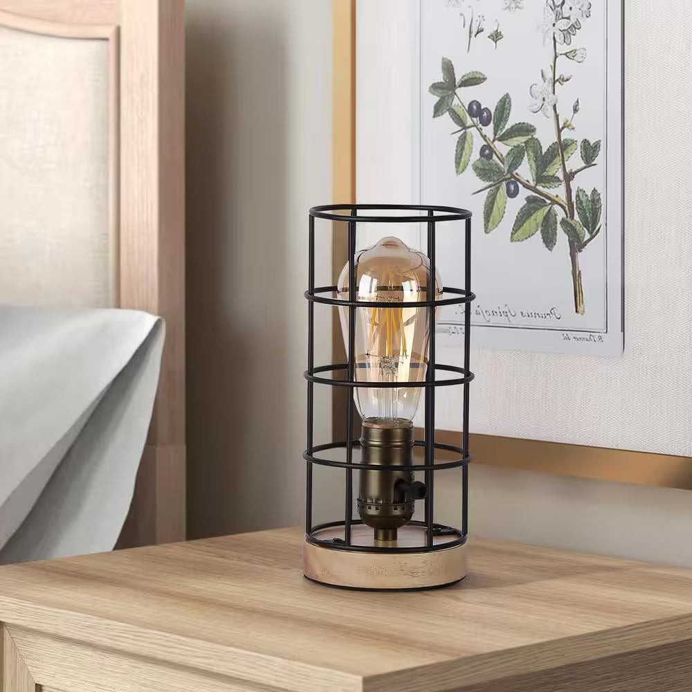 8.66 In. Black Architect Small Table Lamp