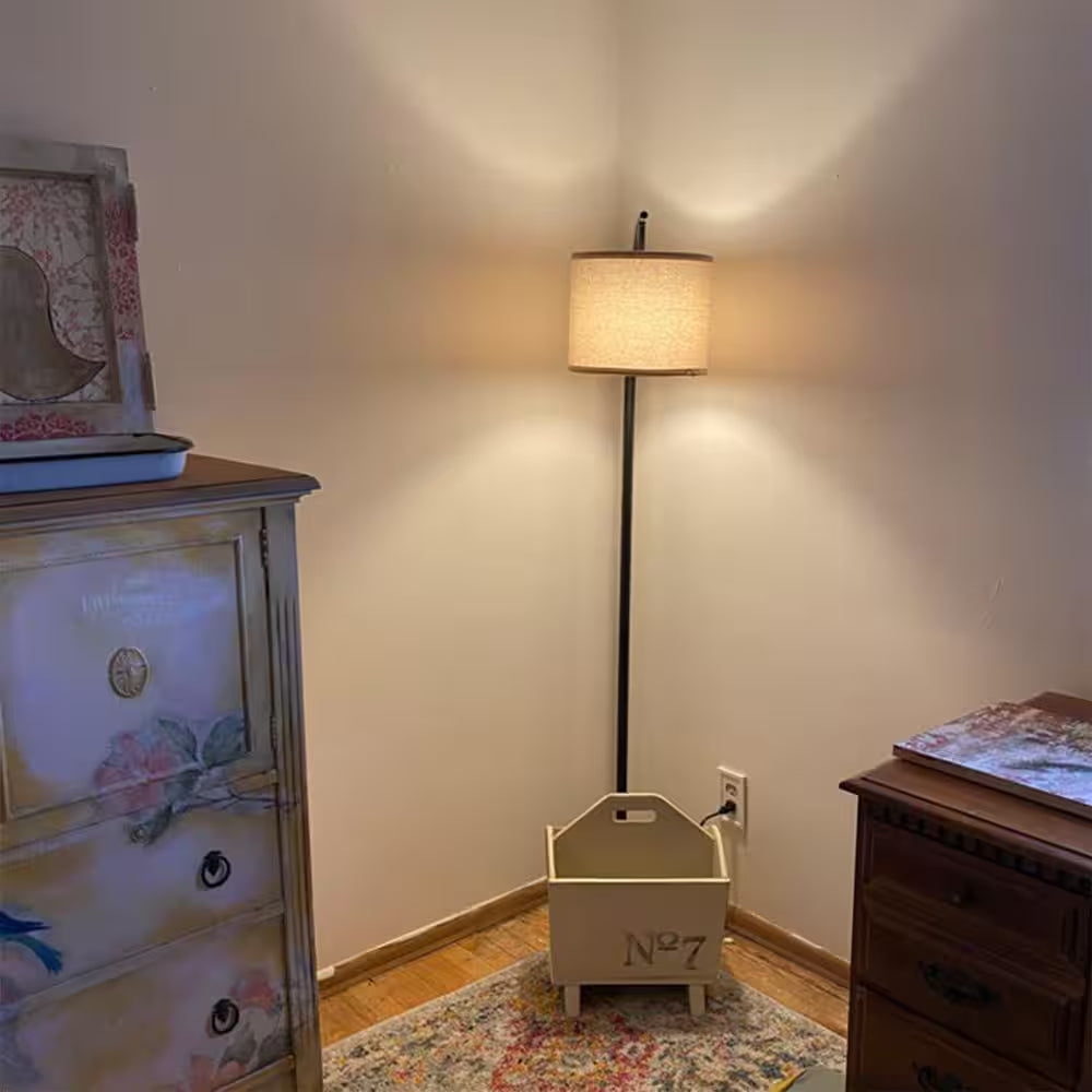62 In. Black Floor Lamp