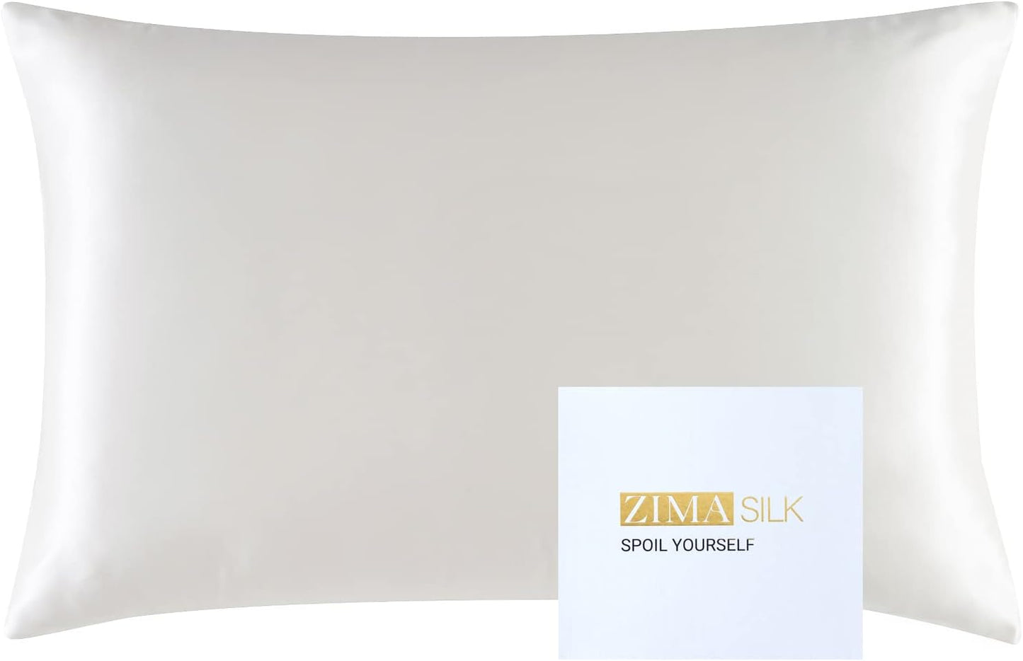 ZIMASILK 25 Momme 100% Pure Mulberry Silk Pillowcase for Hair and Skin Heath, Best Gift Choice, Highest Grade 6A Silk, 900 Thread Count, 1Pc (Standard 20''X26'', Taupe)