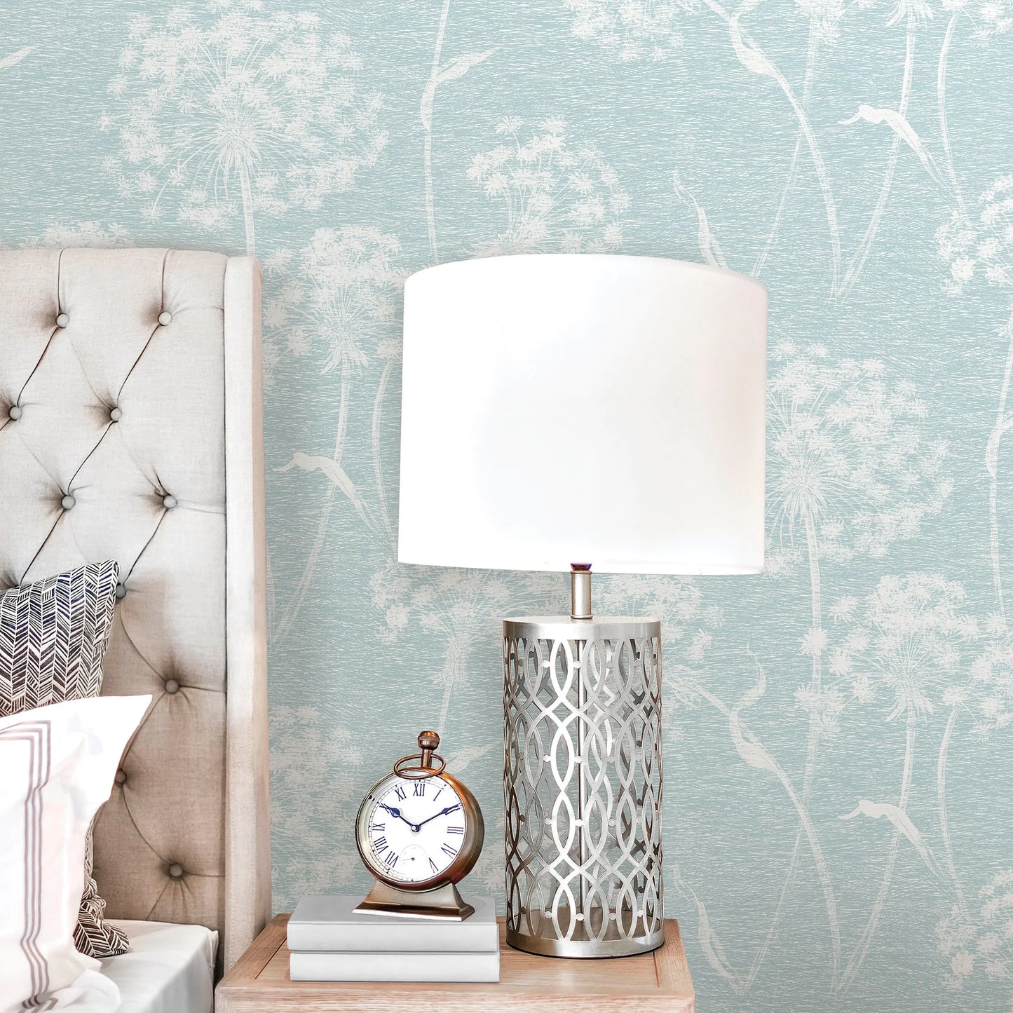 Garvey Taupe Dandelion Wallpaper