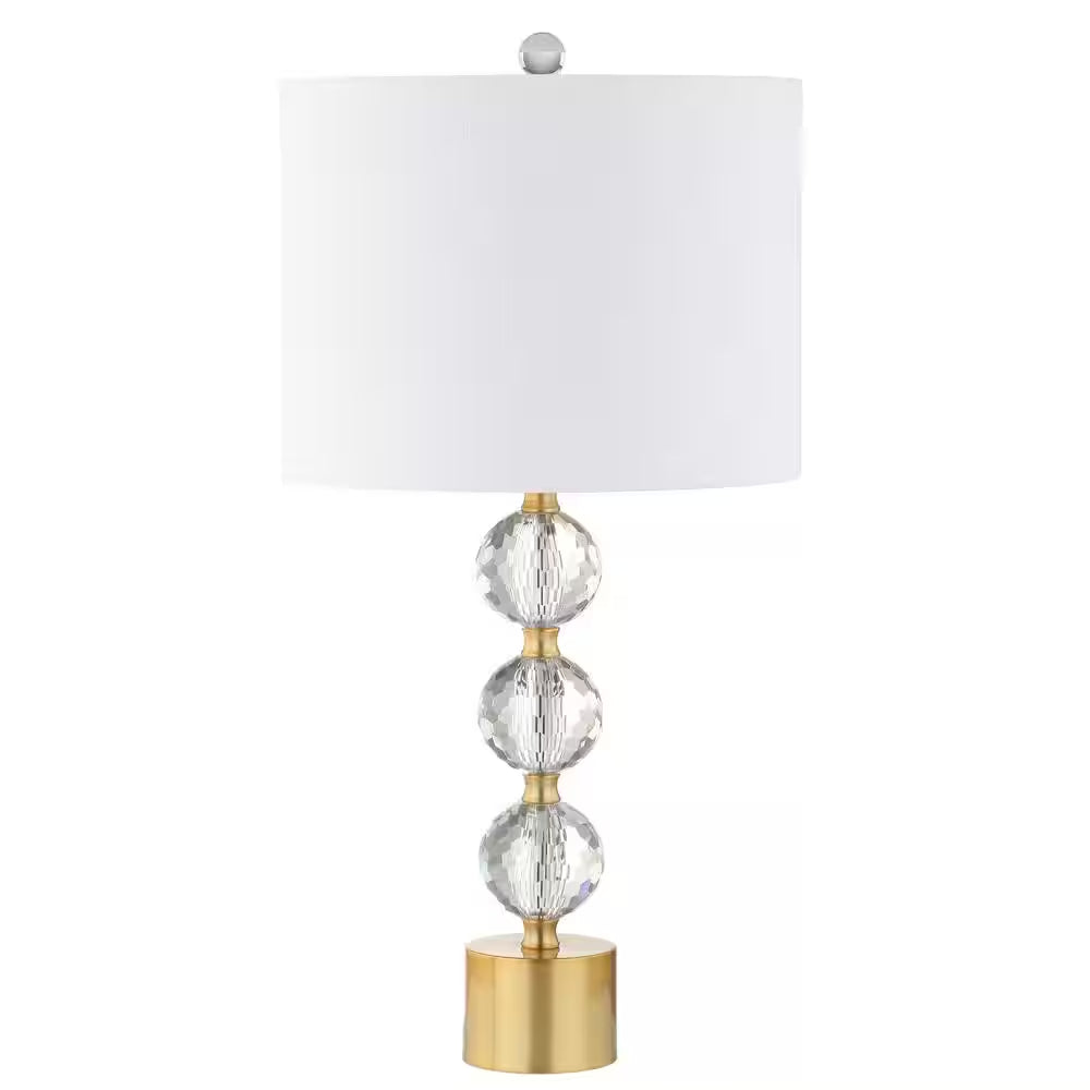 Ashley 25.25 In. Crystal Table Lamp, Clear/Brass