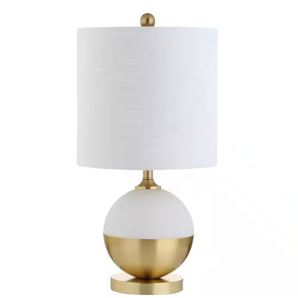 Carr 23.5 In. H White/Brass Ceramic/Metal Table Lamp