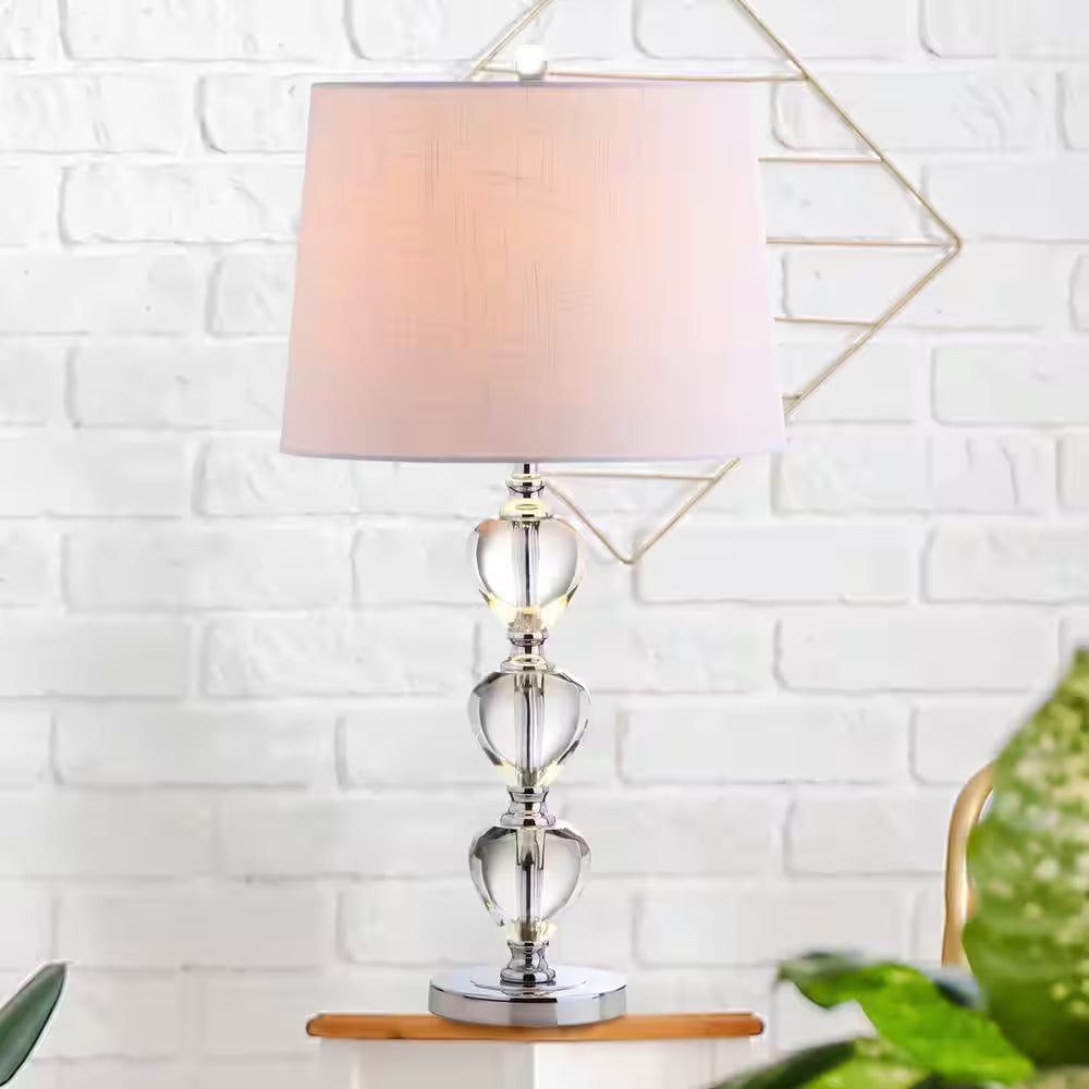 Cole 27 In. H Clear/Chrome Crystal Table Lamp
