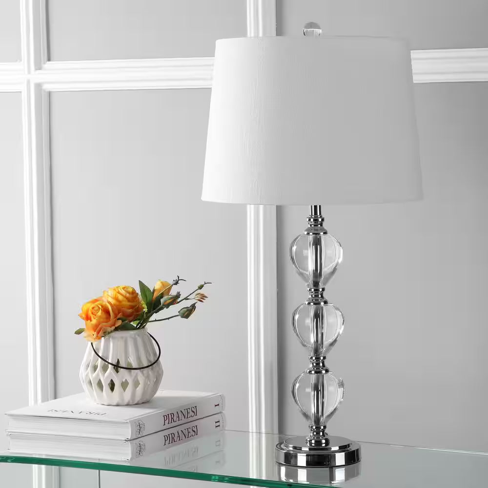 Cole 27 In. H Clear/Chrome Crystal Table Lamp