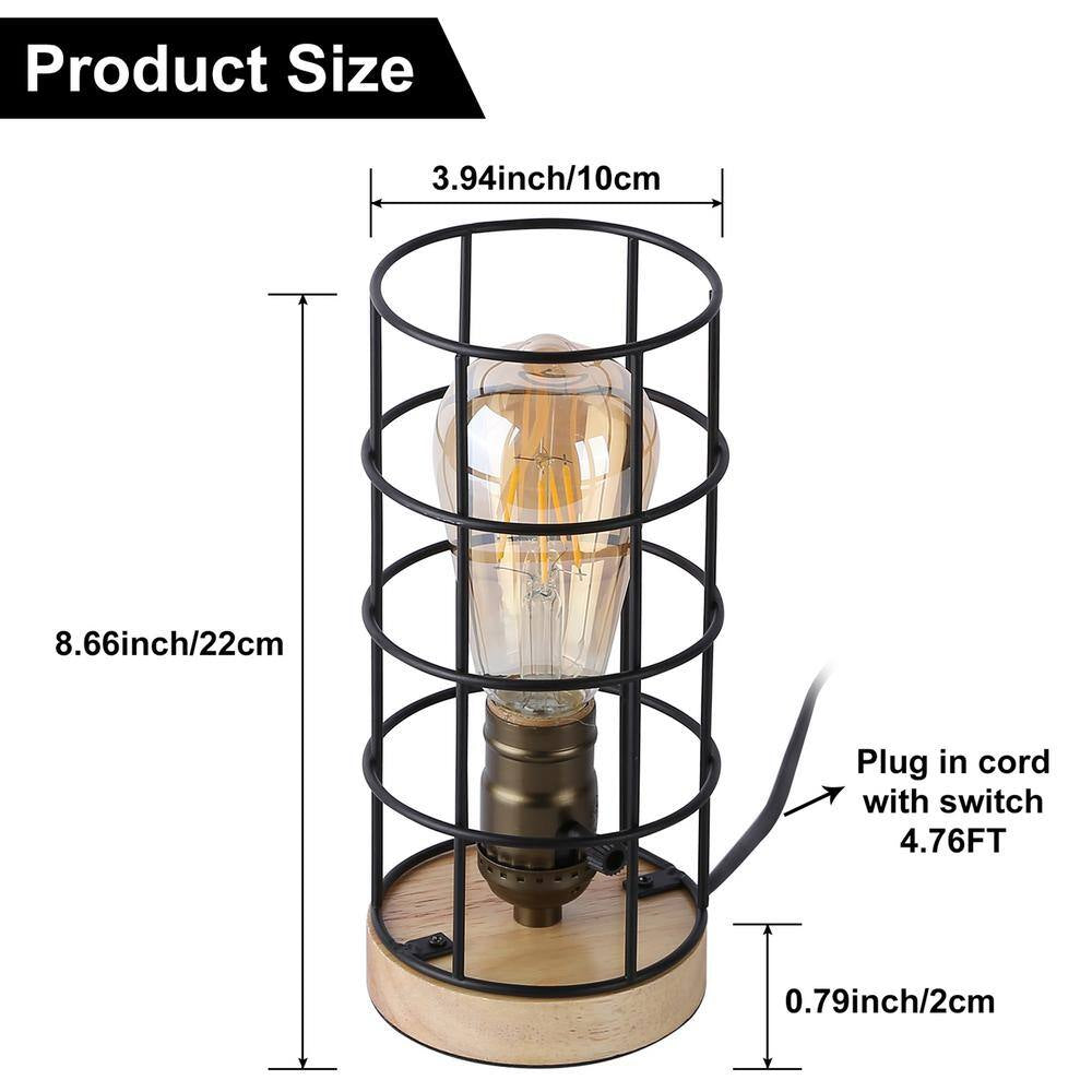 8.66 In. Black Architect Small Table Lamp