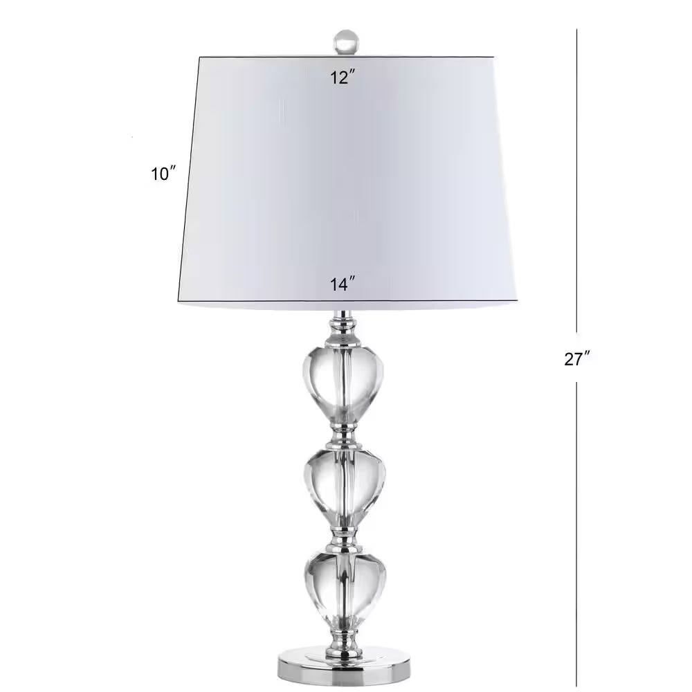 Cole 27 In. H Clear/Chrome Crystal Table Lamp