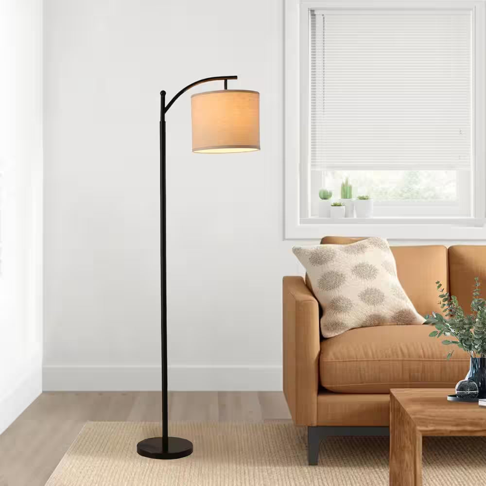 62 In. Black Floor Lamp