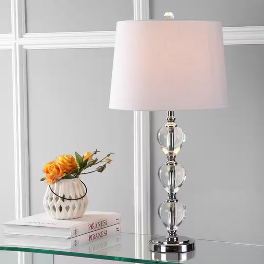 Cole 27 In. H Clear/Chrome Crystal Table Lamp