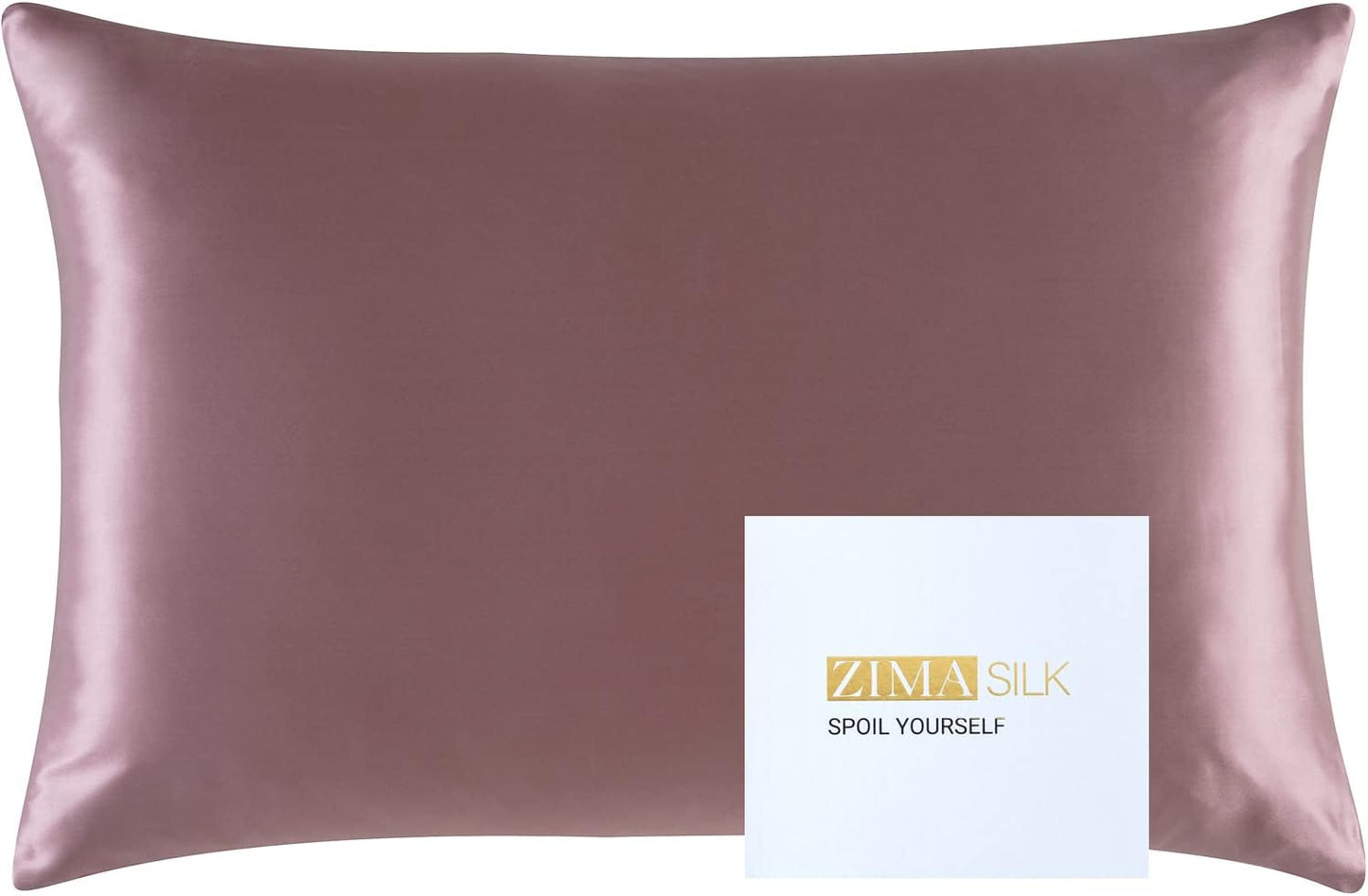 ZIMASILK 25 Momme 100% Pure Mulberry Silk Pillowcase for Hair and Skin Heath, Best Gift Choice, Highest Grade 6A Silk, 900 Thread Count, 1Pc (Standard 20''X26'', Taupe)
