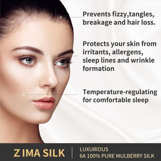 ZIMASILK 25 Momme 100% Pure Mulberry Silk Pillowcase for Hair and Skin Heath, Best Gift Choice, Highest Grade 6A Silk, 900 Thread Count, 1Pc (Standard 20''X26'', Taupe)