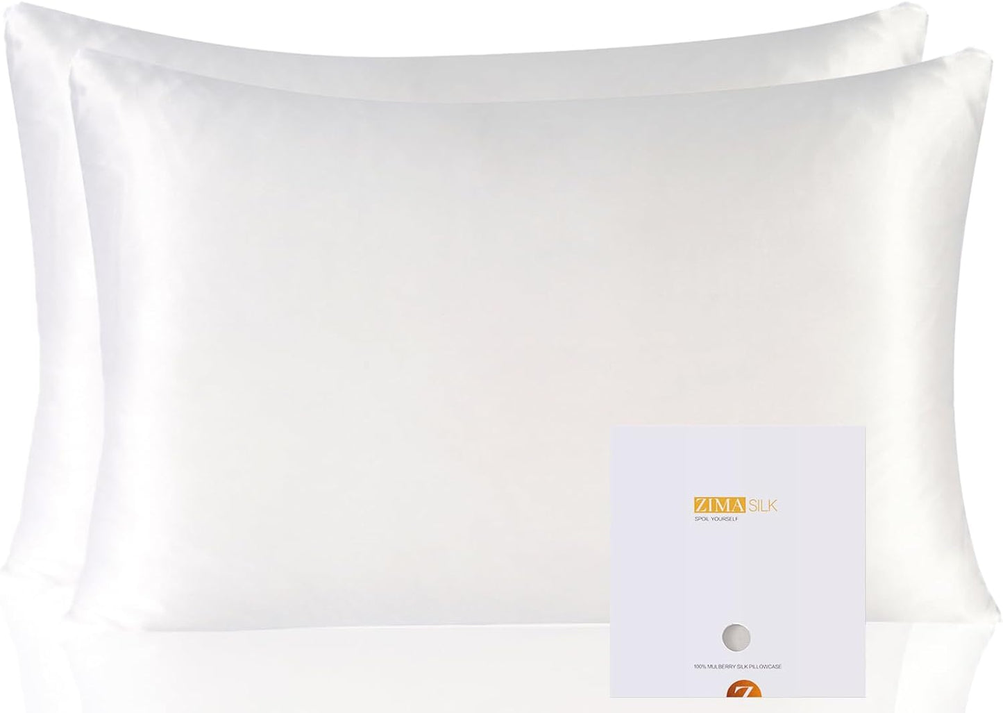 ZIMASILK 100% Pure Mulberry Silk Pillowcase for Hair and Skin Health, Soft and Smooth, Both Sides Premium Grade 6A Silk, 600 Thread Count, with Hidden Zipper, 1Pc (Queen 20''X30'', Taupe)