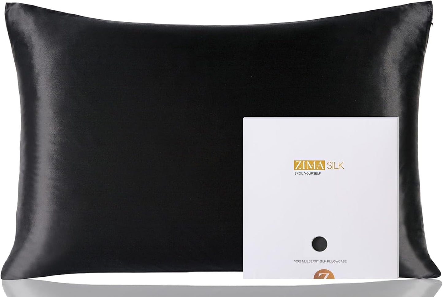 ZIMASILK 100% Pure Mulberry Silk Pillowcase for Hair and Skin Health, Soft and Smooth, Both Sides Premium Grade 6A Silk, 600 Thread Count, with Hidden Zipper, 1Pc (Queen 20''X30'', Taupe)