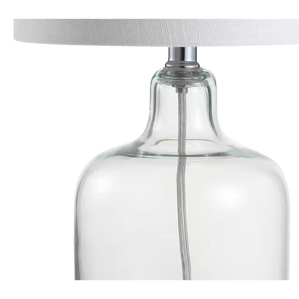 Gemma 19 In. Clear Glass Bell LED Table Lamp
