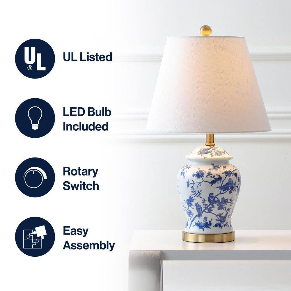 Penelope 22 In. Blue/White Chinoiserie Table Lamp