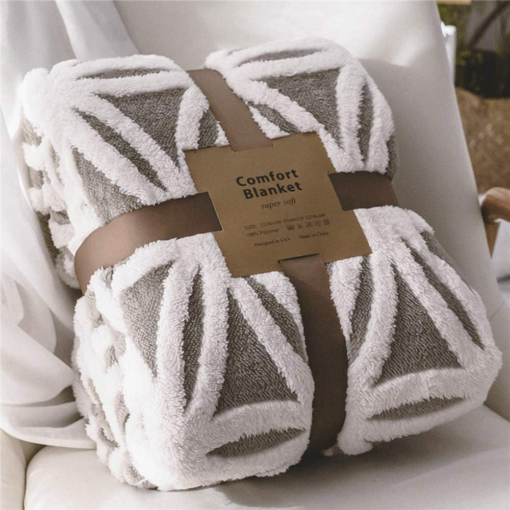 LOMAO Sherpa Fleece Blanket Fuzzy Soft Throw Blanket Dual Sided Blanket for Couch Sofa Bed (Navy, 90''X90'')