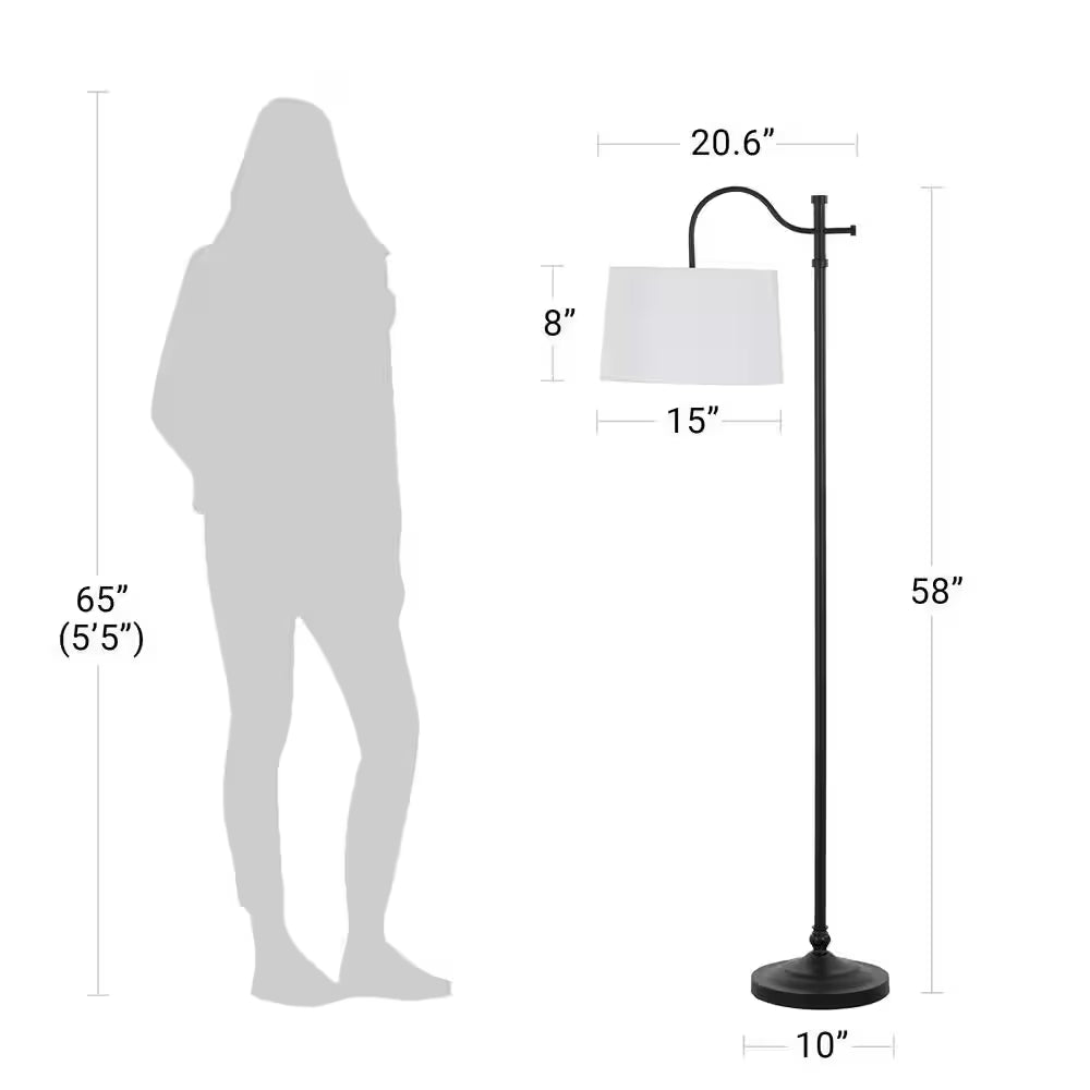 Carver 58 In. Black Downbridge Floor Lamp