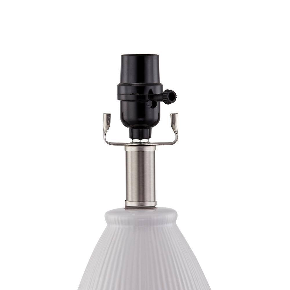 Sacramento 22 .25 In. White Ceramic Dimmable Table Lamp with White Shade (Set of 2)