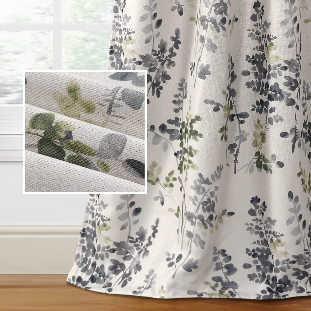 H.VERSAILTEX Linen Blackout Curtains 96 Inch Linen Textured Room Darkening Curtain for Bedroom Boho Rustic Farmhouse Decor Burlap Curtains Grommet Linen Curtain Drapes 2 Panels, Heather Light Taupe