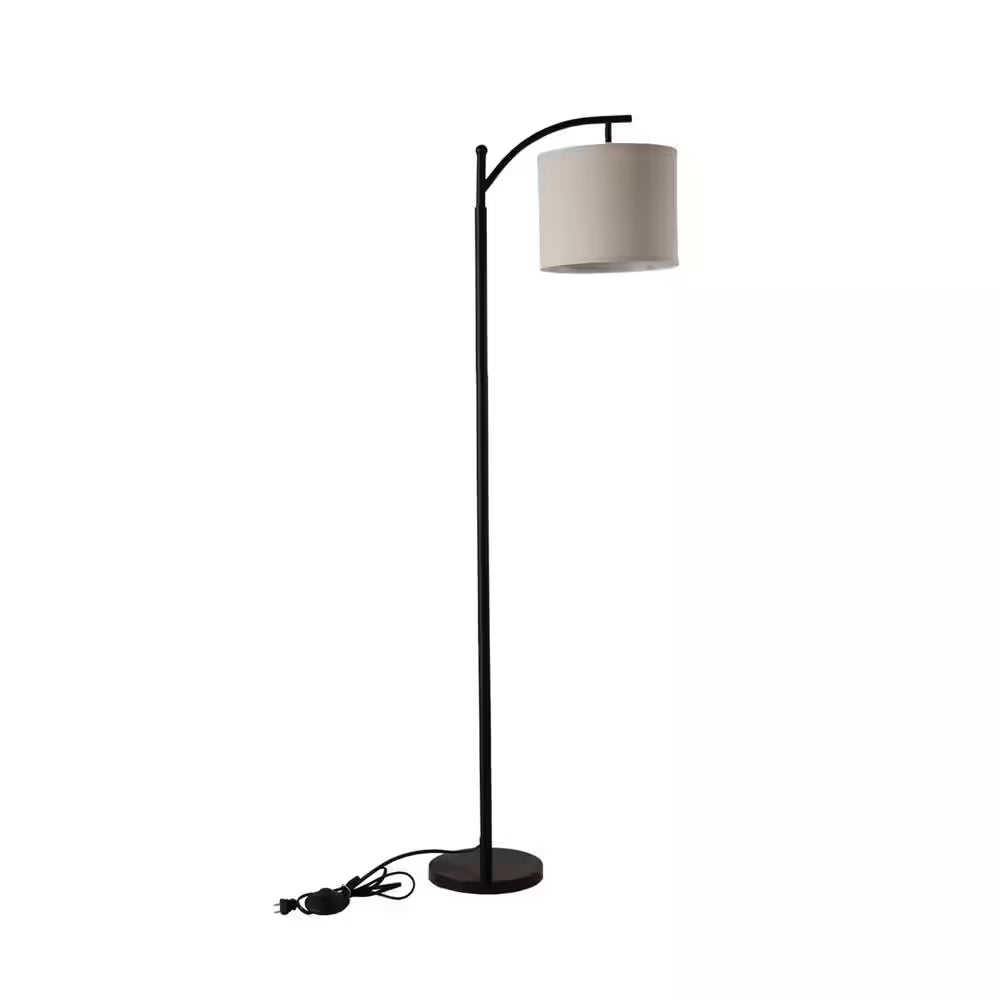 62 In. Black Floor Lamp
