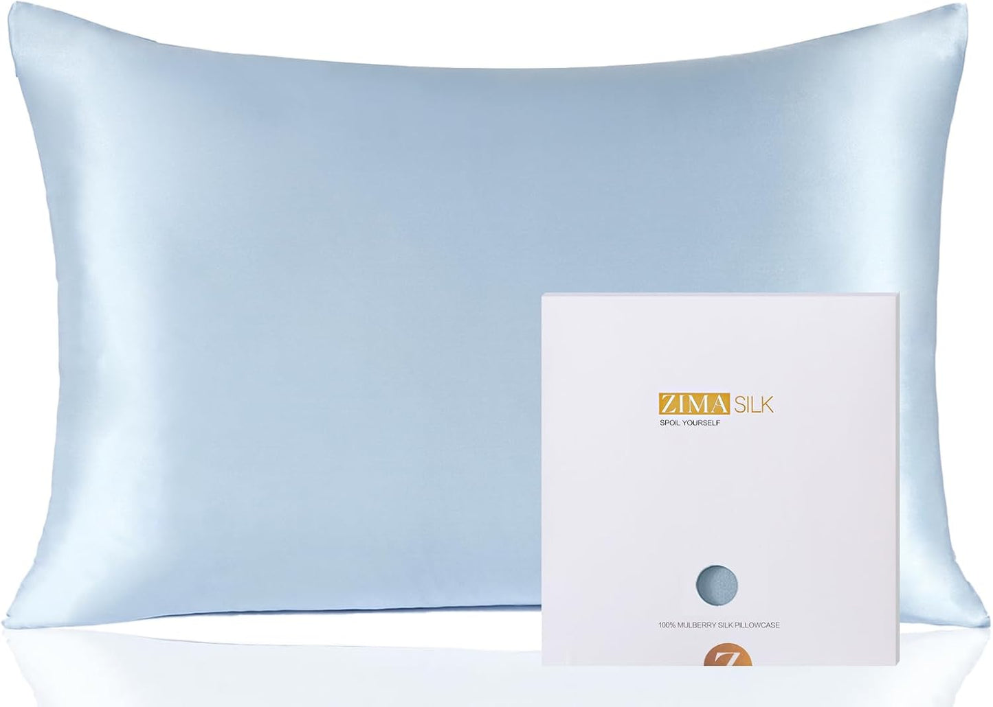 ZIMASILK 100% Pure Mulberry Silk Pillowcase for Hair and Skin Health, Soft and Smooth, Both Sides Premium Grade 6A Silk, 600 Thread Count, with Hidden Zipper, 1Pc (Queen 20''X30'', Taupe)