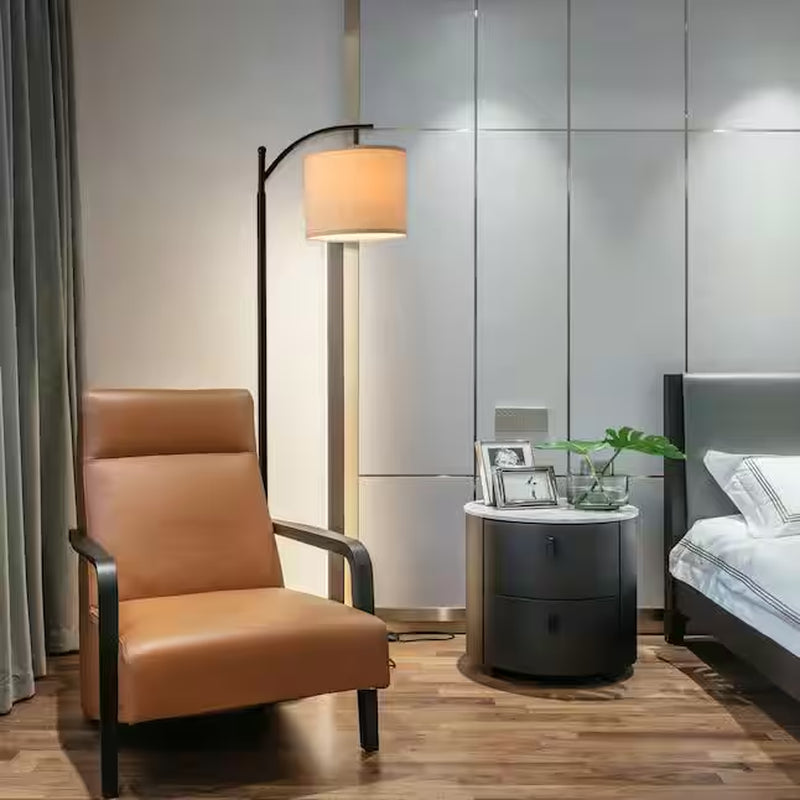 62 In. Black Floor Lamp