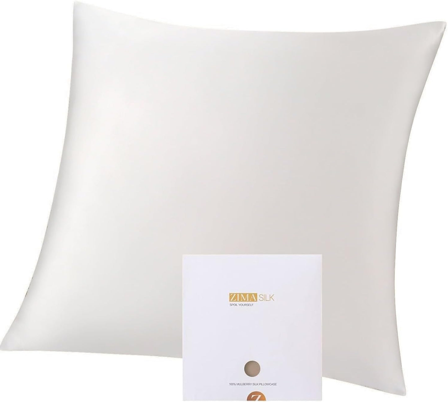 ZIMASILK 100% Pure Mulberry Silk Pillowcase for Hair and Skin Health, Soft and Smooth, Both Sides Premium Grade 6A Silk, 600 Thread Count, with Hidden Zipper, 1Pc (Queen 20''X30'', Taupe)