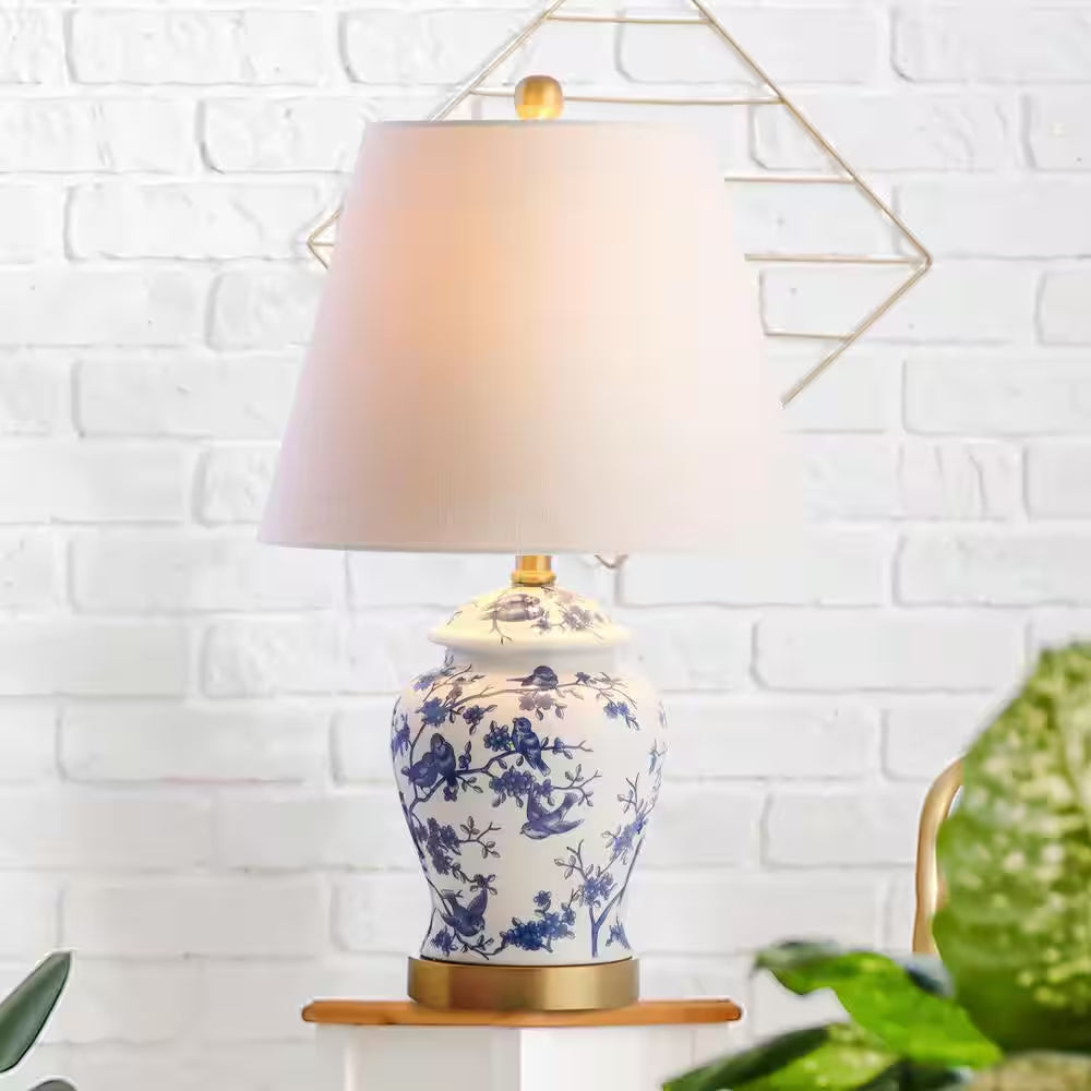 Penelope 22 In. Blue/White Chinoiserie Table Lamp