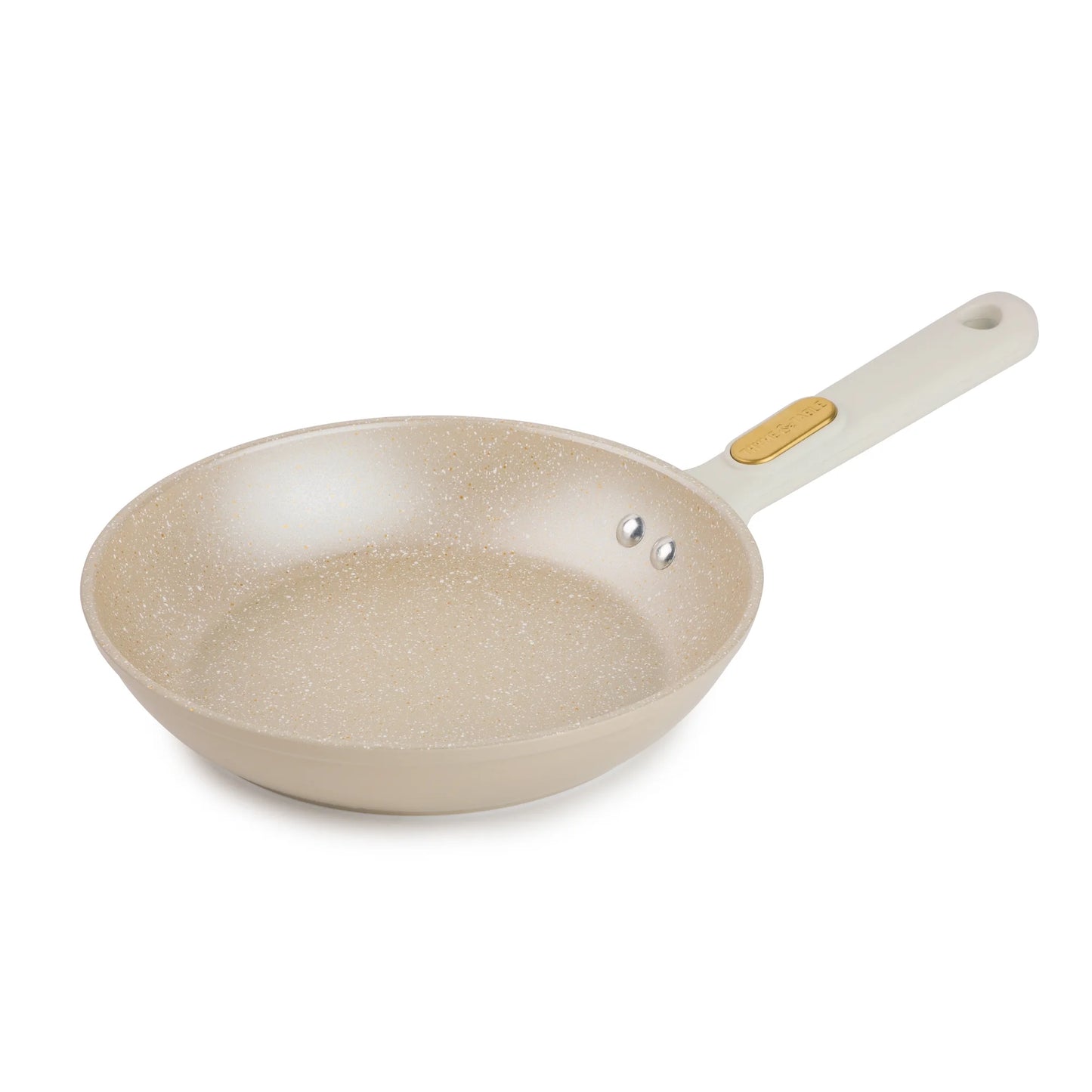 Granite 12-Piece Cookware Set Non-Stick - Taupe & Gold