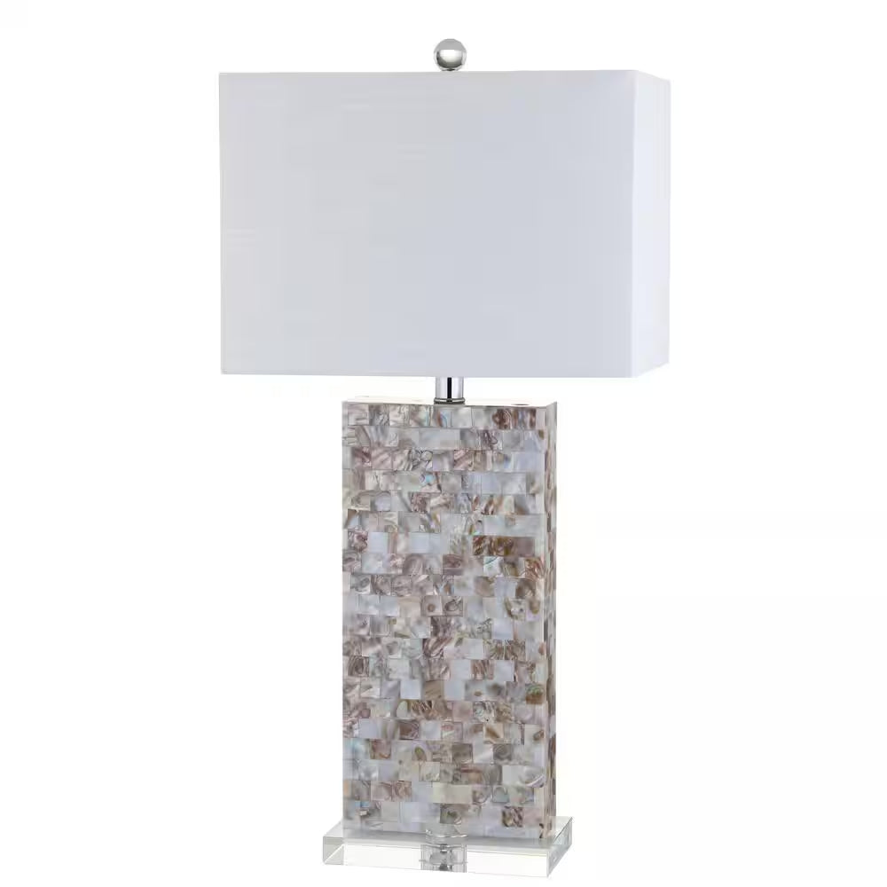 Cannon 29 In. Natural/Clear Seashell and Crystal Table Lamp