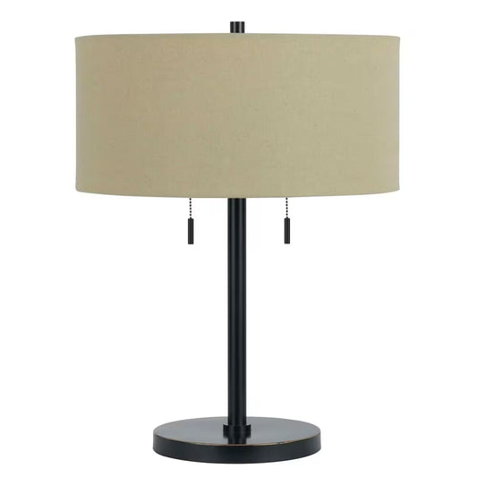 23 In. Dark Bronze Metal Table Lamp