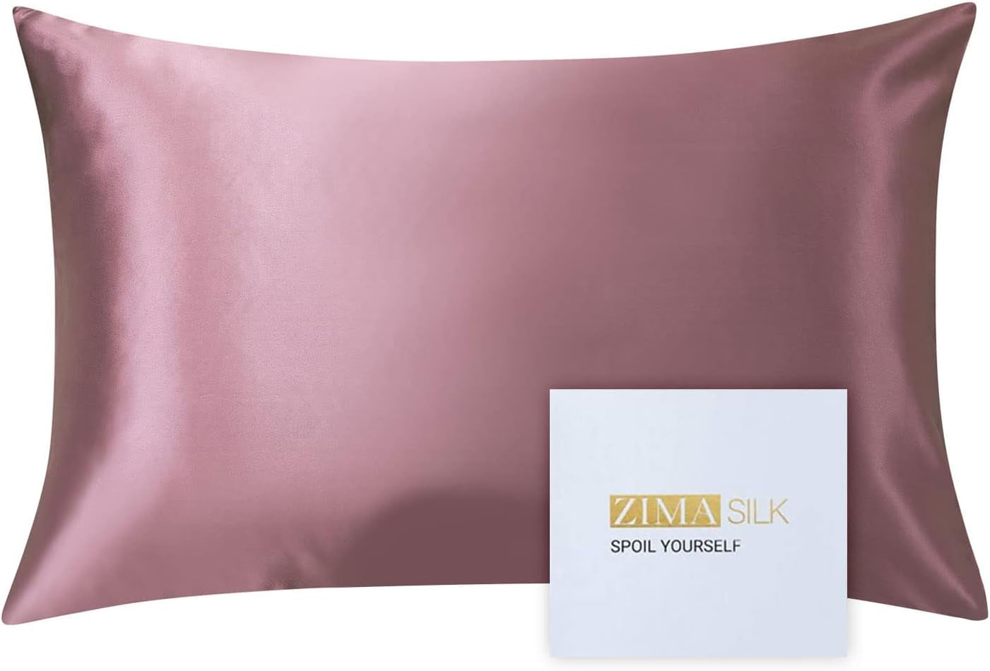 ZIMASILK 25 Momme 100% Pure Mulberry Silk Pillowcase for Hair and Skin Heath, Best Gift Choice, Highest Grade 6A Silk, 900 Thread Count, 1Pc (Standard 20''X26'', Taupe)