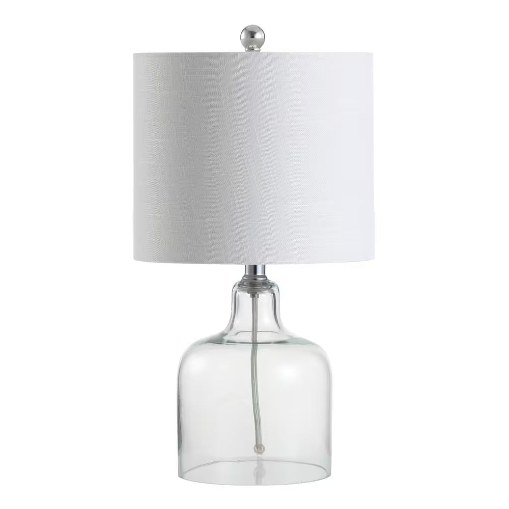 Gemma 19 In. Clear Glass Bell LED Table Lamp