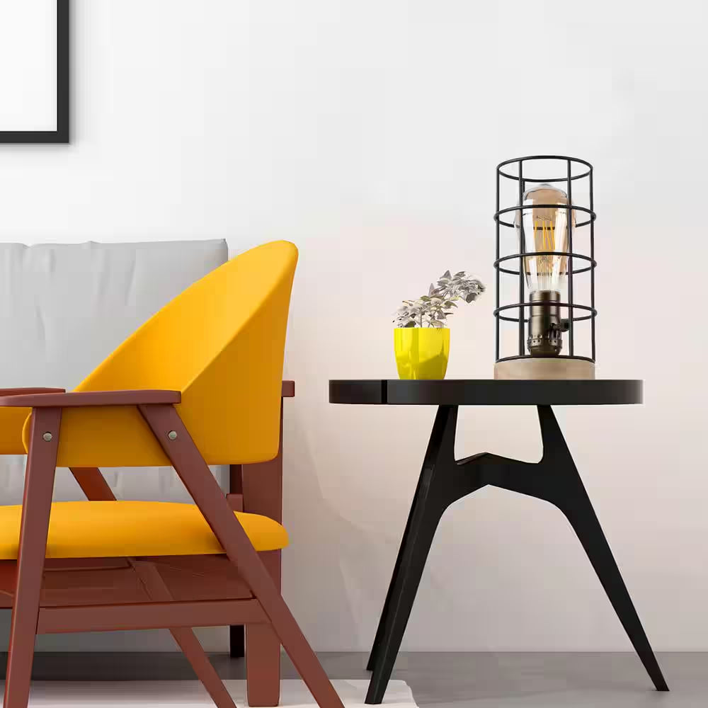 8.66 In. Black Architect Small Table Lamp