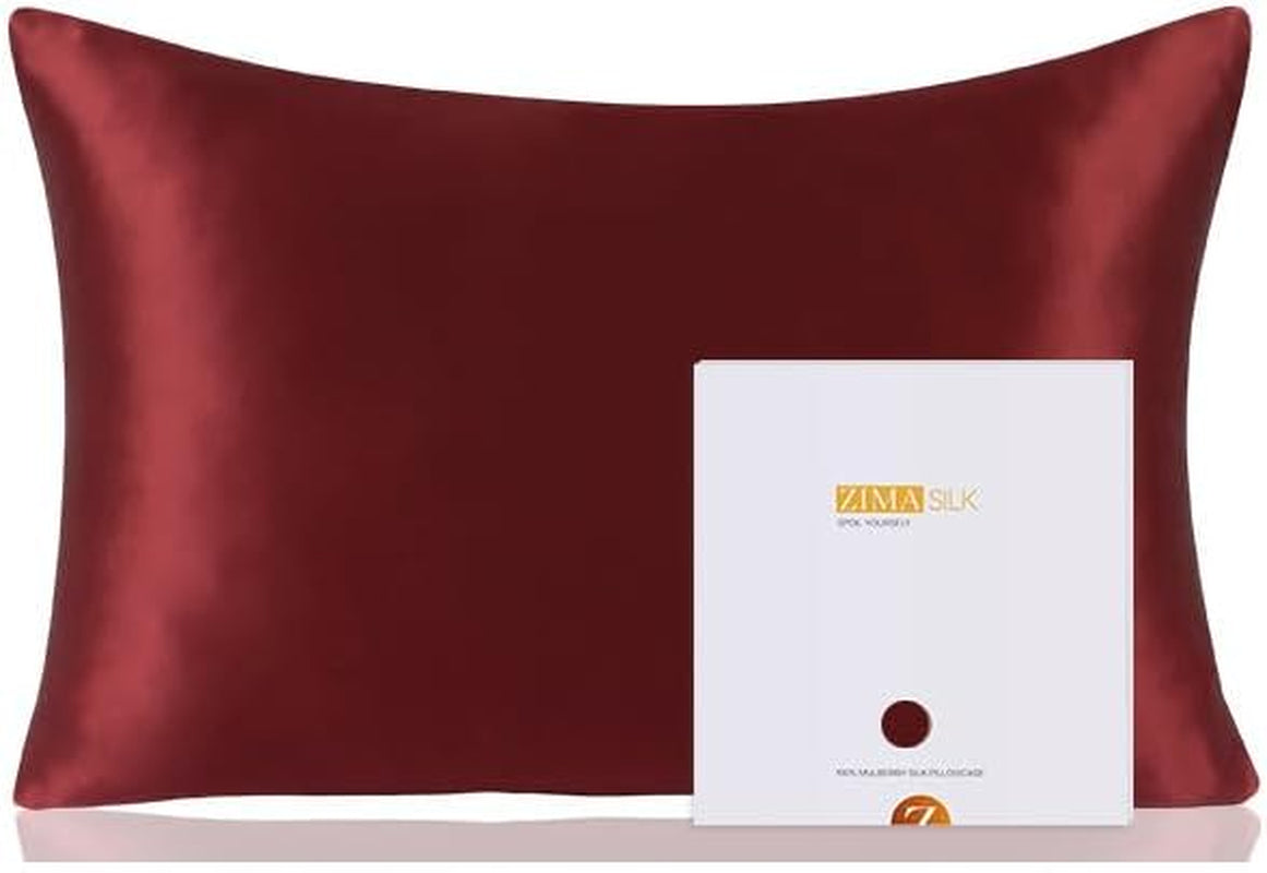 ZIMASILK 100% Pure Mulberry Silk Pillowcase for Hair and Skin Health, Soft and Smooth, Both Sides Premium Grade 6A Silk, 600 Thread Count, with Hidden Zipper, 1Pc (Queen 20''X30'', Taupe)