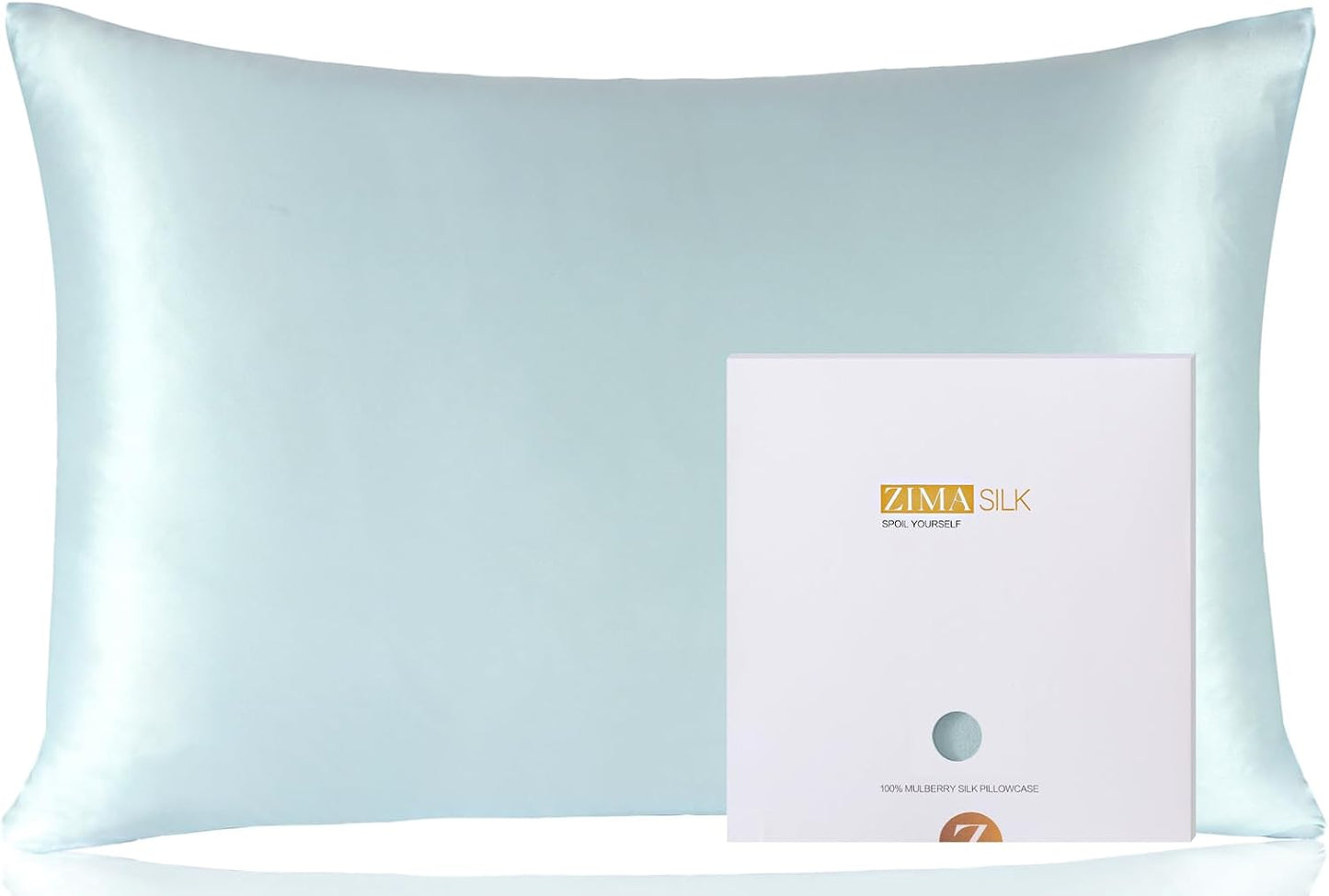 ZIMASILK 100% Pure Mulberry Silk Pillowcase for Hair and Skin Health, Soft and Smooth, Both Sides Premium Grade 6A Silk, 600 Thread Count, with Hidden Zipper, 1Pc (Queen 20''X30'', Taupe)