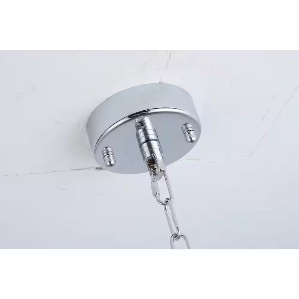 Annapolis 7-Light Chrome/Clear Unique Tiered Chandelier with Crystal Accents