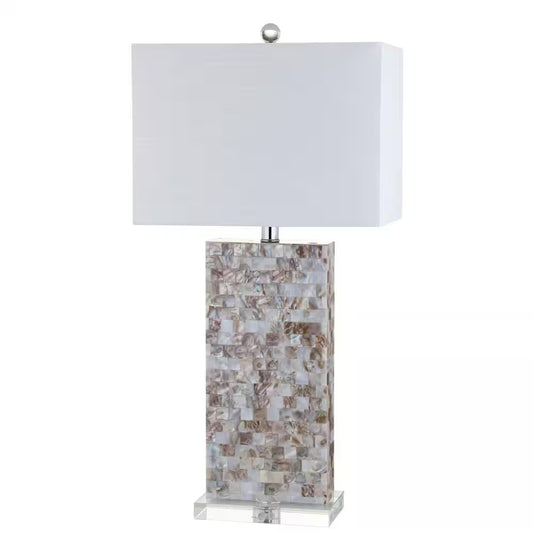 Cannon 29 In. Natural/Clear Seashell and Crystal Table Lamp