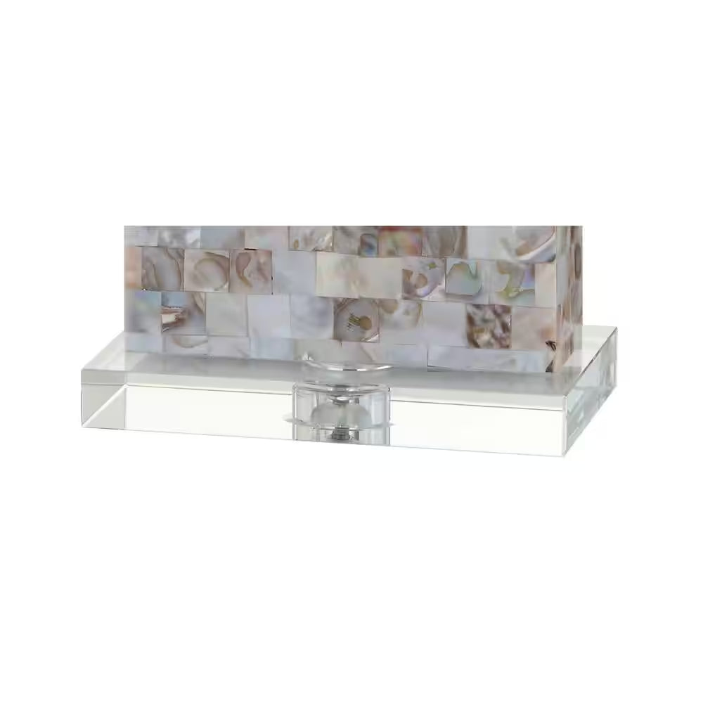 Cannon 29 In. Natural/Clear Seashell and Crystal Table Lamp
