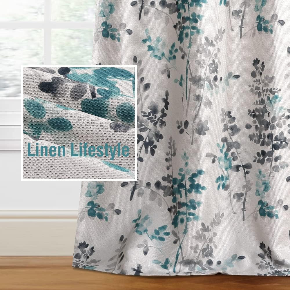 H.VERSAILTEX Linen Blackout Curtains 96 Inch Linen Textured Room Darkening Curtain for Bedroom Boho Rustic Farmhouse Decor Burlap Curtains Grommet Linen Curtain Drapes 2 Panels, Heather Light Taupe