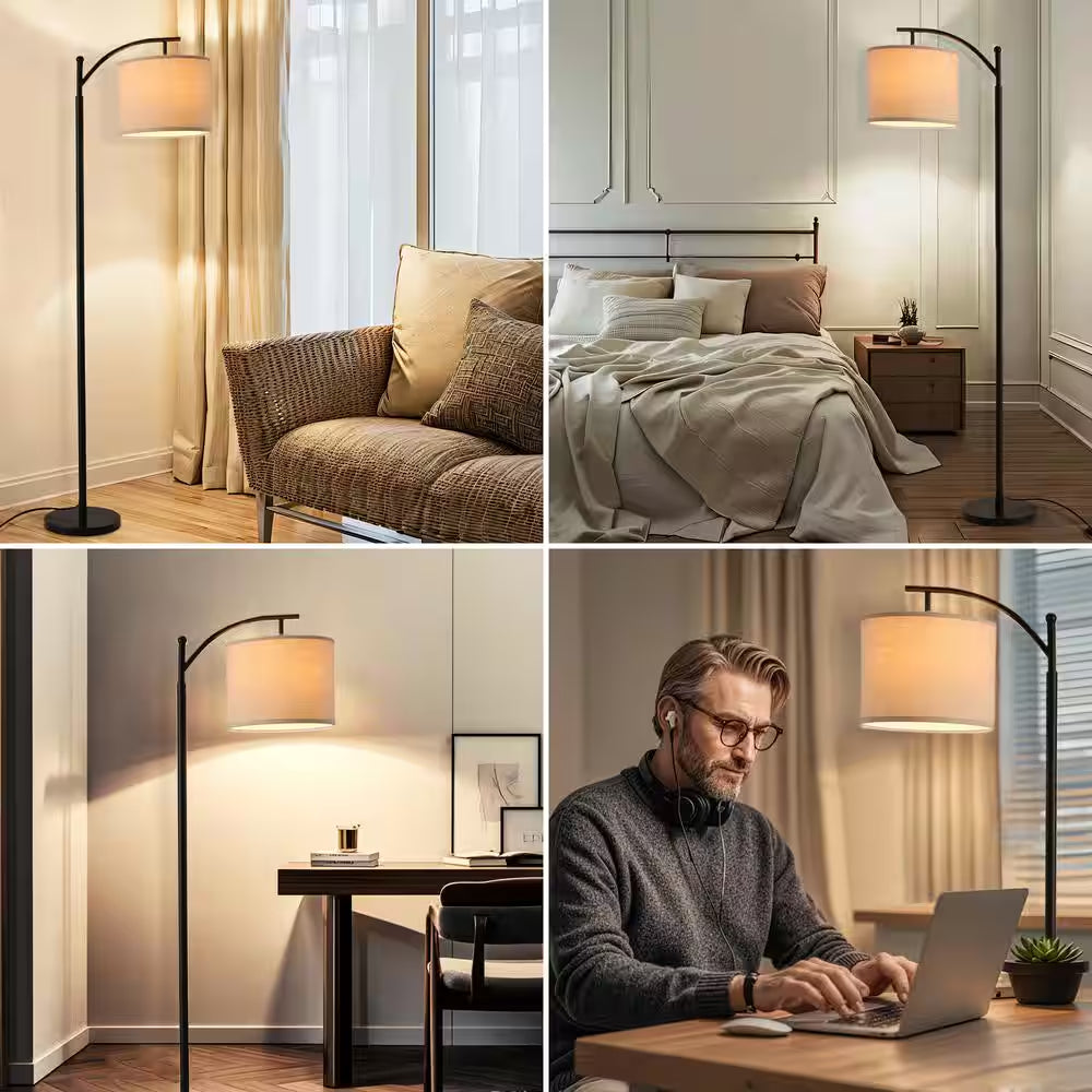 62 In. Black Floor Lamp