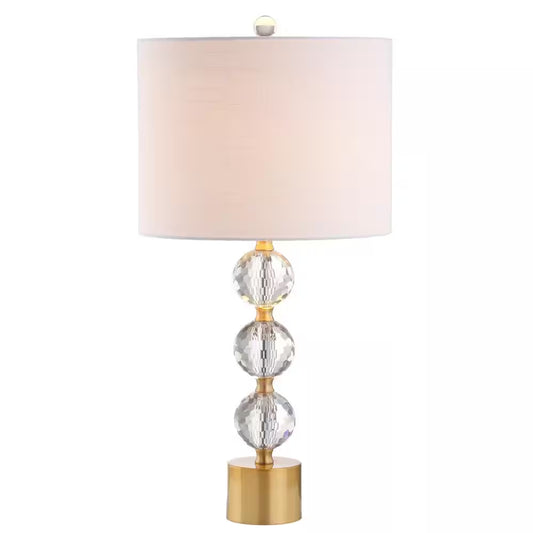 Ashley 25.25 In. Crystal Table Lamp, Clear/Brass