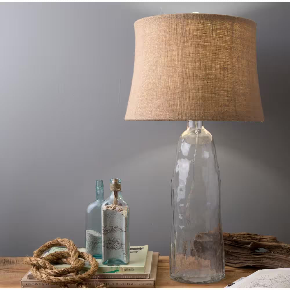 Marinette 33 In. Clear Glass Table Lamp