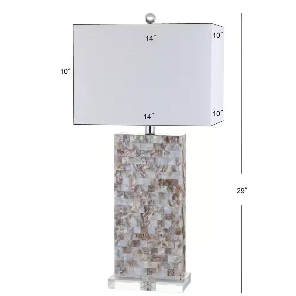 Cannon 29 In. Natural/Clear Seashell and Crystal Table Lamp