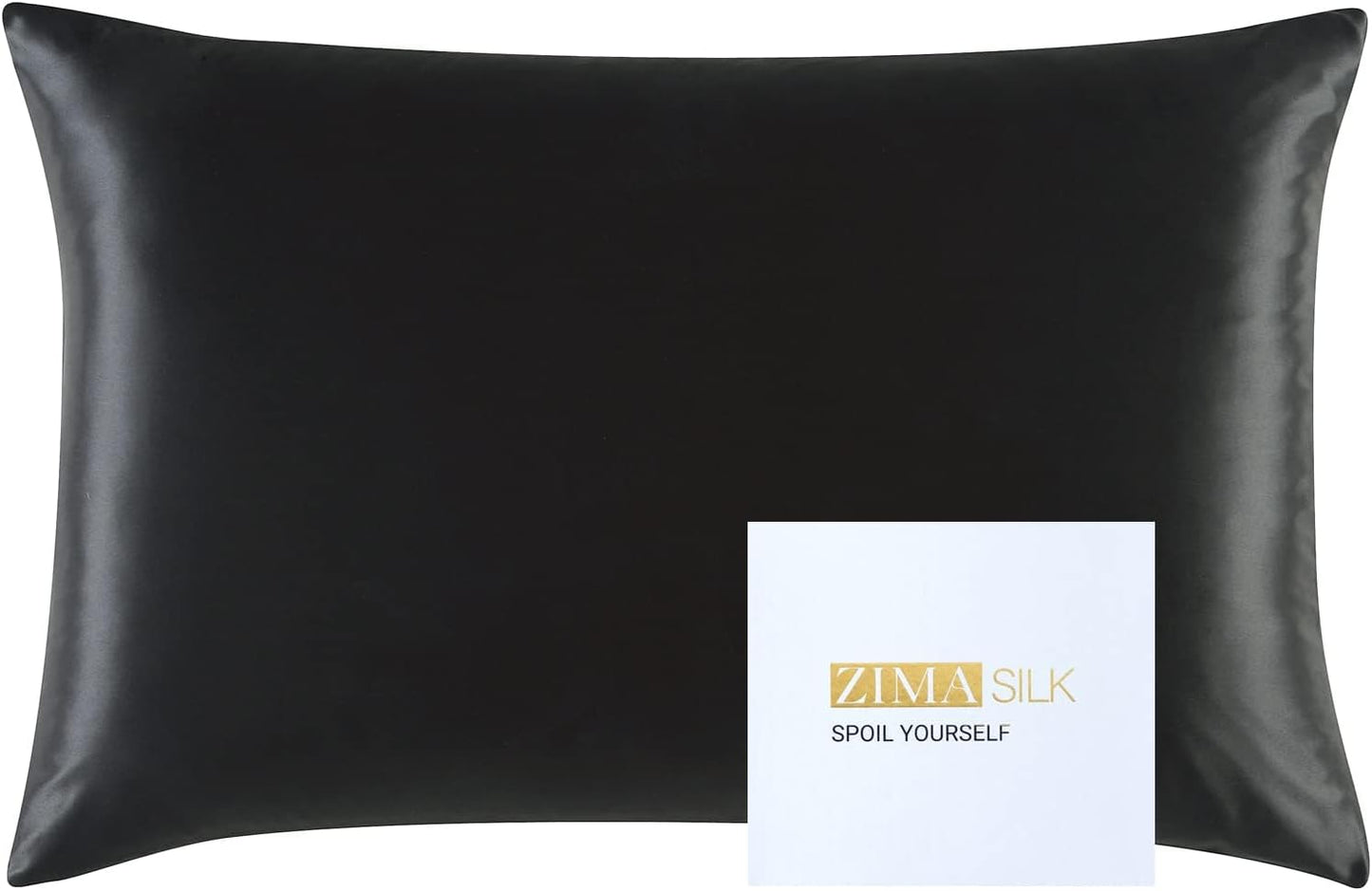 ZIMASILK 25 Momme 100% Pure Mulberry Silk Pillowcase for Hair and Skin Heath, Best Gift Choice, Highest Grade 6A Silk, 900 Thread Count, 1Pc (Standard 20''X26'', Taupe)