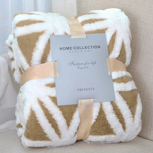 Sherpa Fleece Blanket Fuzzy Soft Throw Blanket Dual Sided Blanket for Couch Sofa Bed (Khaki,51"X63")