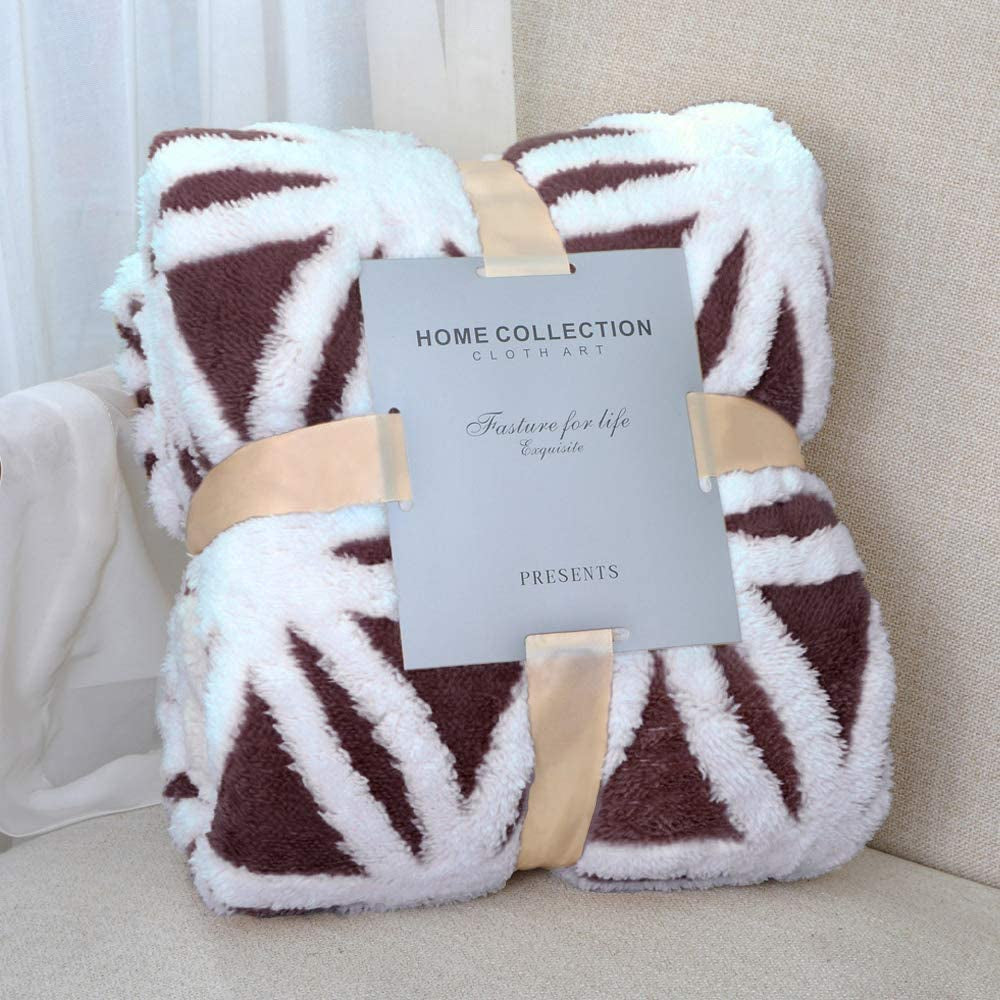LOMAO Sherpa Fleece Blanket Fuzzy Soft Throw Blanket Dual Sided Blanket for Couch Sofa Bed (Navy, 90''X90'')