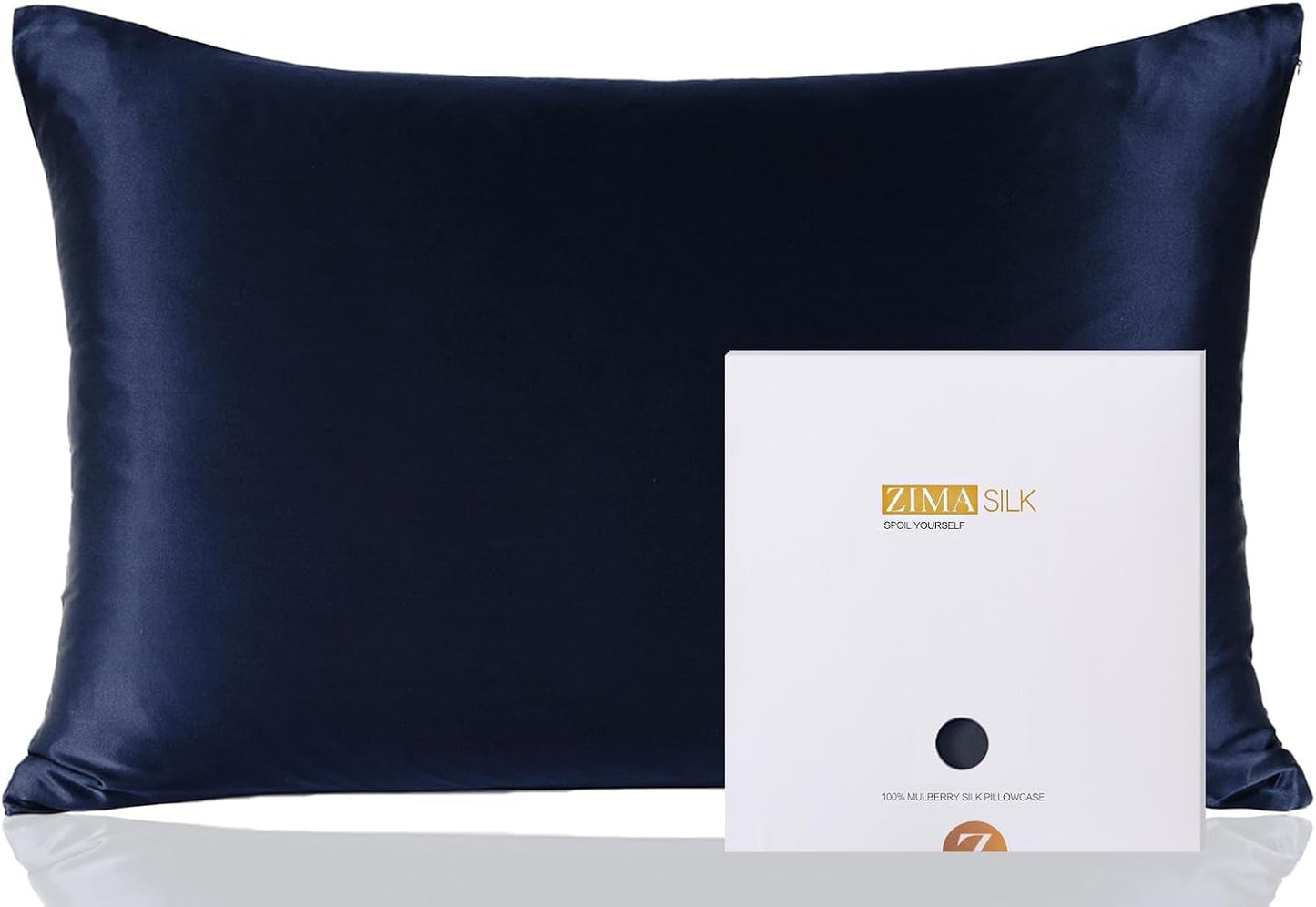 ZIMASILK 100% Pure Mulberry Silk Pillowcase for Hair and Skin Health, Soft and Smooth, Both Sides Premium Grade 6A Silk, 600 Thread Count, with Hidden Zipper, 1Pc (Queen 20''X30'', Taupe)