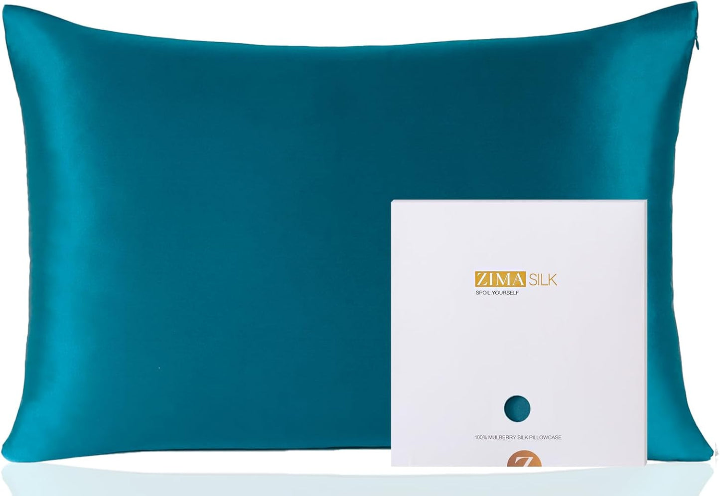 ZIMASILK 100% Pure Mulberry Silk Pillowcase for Hair and Skin Health, Soft and Smooth, Both Sides Premium Grade 6A Silk, 600 Thread Count, with Hidden Zipper, 1Pc (Queen 20''X30'', Taupe)