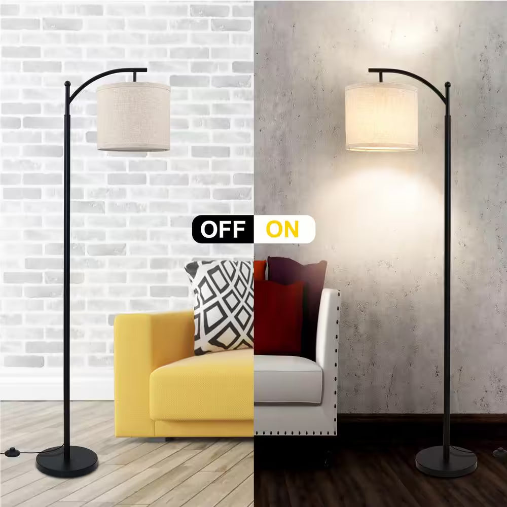 62 In. Black Floor Lamp