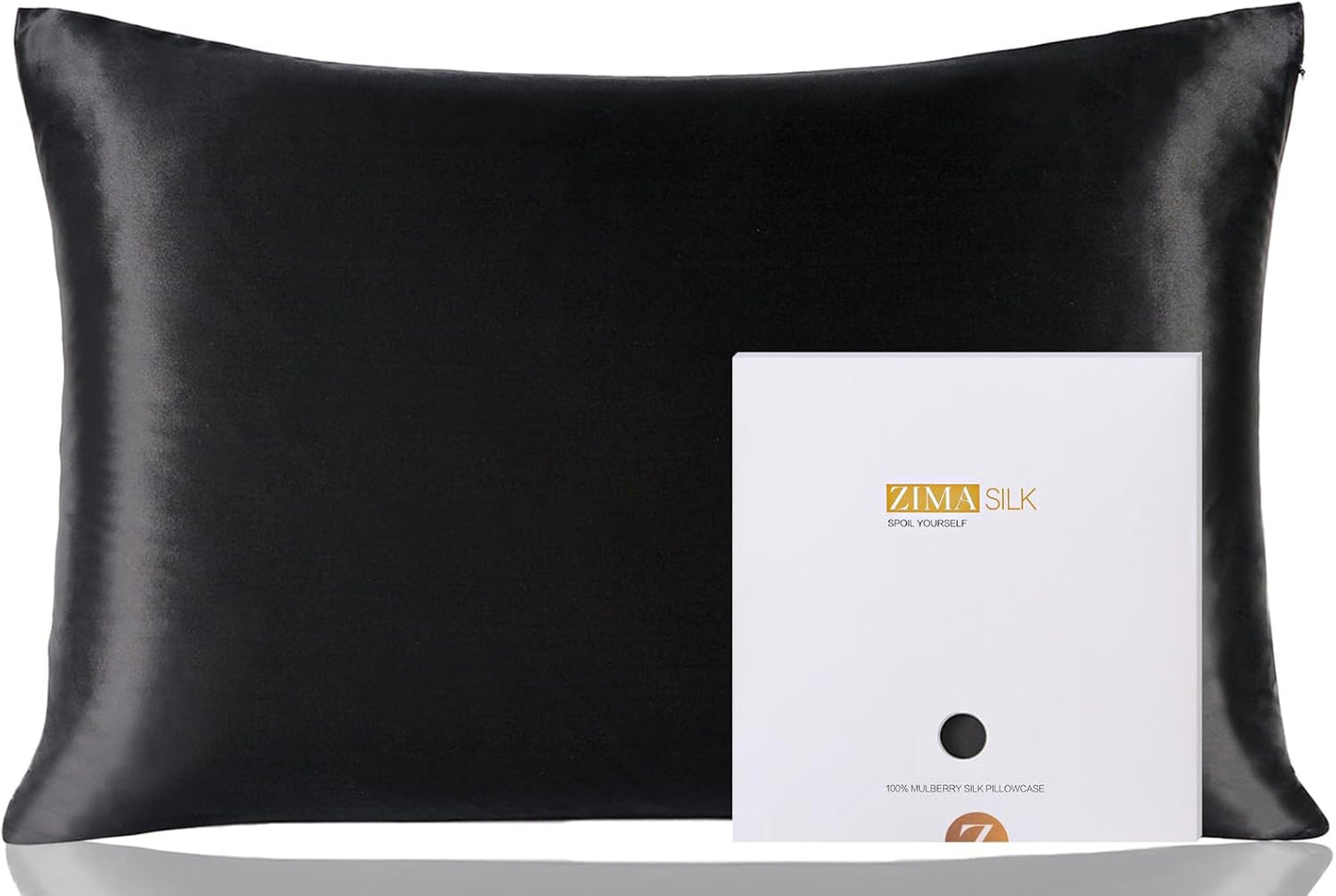 ZIMASILK 100% Pure Mulberry Silk Pillowcase for Hair and Skin Health, Soft and Smooth, Both Sides Premium Grade 6A Silk, 600 Thread Count, with Hidden Zipper, 1Pc (Queen 20''X30'', Taupe)